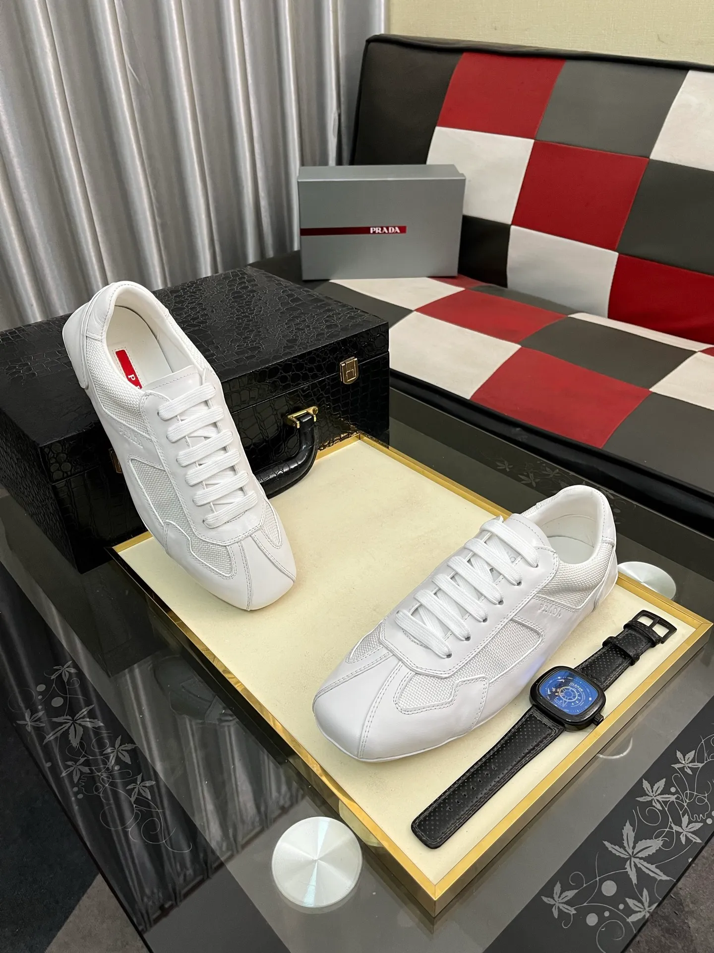 Men's men's shoes 💰458⌚️⌚️prada: new spring and summer casual shoes, sports sneakers, fabric: imported cowhide, lining: original lining, sole: original sole, size: 38-444️⃣colors available